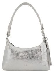 Charm Skórzana torebka w kolorze srebrnym - 28 x 16 x 5 cm rozmiar: onesize. Szare torby na ramię Charm, bez wzorów, z materiału, na ramię, bez dodatków. Za 173.99 zł.