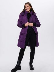 CANADA weather gear Płaszcz zimowy w kolorze fioletowym rozmiar: L. Różowe płaszcze CANADA weather gear, na zimę, l, bez wzorów, z puchu, bez kaptura. Za 422.66 zł.