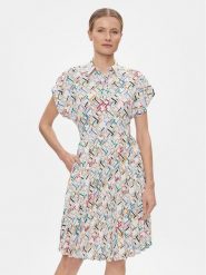 Tommy Hilfiger Sukienka koszulowa Amd Pleated Ss Knee WW0WW42444 Biały Regular Fit. Białe sukienki TOMMY HILFIGER, bez wzorów, z syntetyku, bez kołnierzyka, bez ramiączek, koszulowe. Za 539.99 zł.