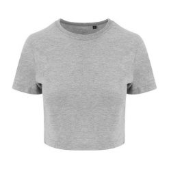 Top Damski / Damski Triblend Crop Top. Szare topy AWDIS, s, bez wzorów, bez kołnierzyka, bez ramiączek. Za 69.99 zł.