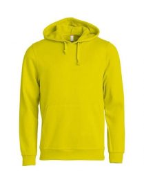 Clique Basic Hoody bluza z kapturem unisex żółta odblaskowa – visibility yellow. Żółte bluzy CLIQUE, m, bez wzorów, z bawełny, z kapturem. Za 173.55 zł.