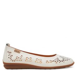 Baleriny Pikolinos. Białe baleriny Pikolinos, bez wzorów, bez obcasa. Za 459.99 zł.