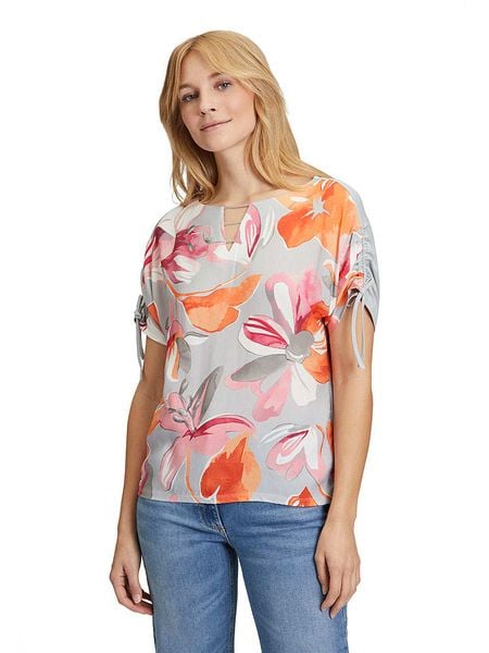 Betty Barclay Koszulka w kolorze szaro-pomarańczowo-różowym rozmiar: 38. Pomarańczowe bluzki Betty Barclay, z aplikacjami, bez kołnierzyka, bez ramiączek. Za 74.28 zł.
