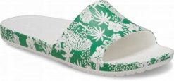 Klapki Dla Dorosłych Crocs Kadee Graphic Slide. Białe klapki Crocs, bez wzorów, z materiału, bez obcasa. Za 89.99 zł.