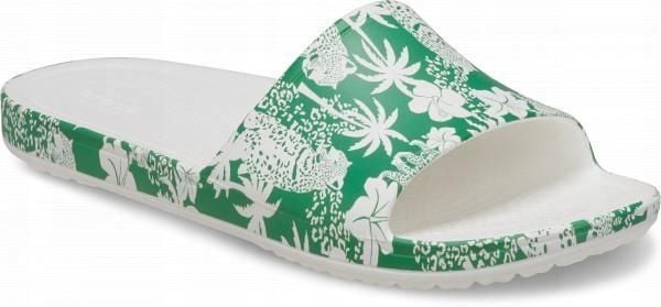 Klapki Dla Dorosłych Crocs Kadee Graphic Slide. Białe klapki Crocs, bez wzorów, z materiału, bez obcasa. Za 89.99 zł.