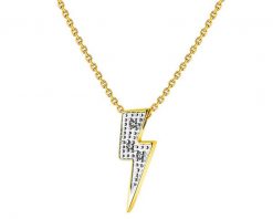 Naszyjnik z żółtego złota z diamentami - piorun - 0,01 ct - próba 375. Żółte naszyjniki Apart, z diamentem, złote. W wyprzedaży za 664.30 zł.