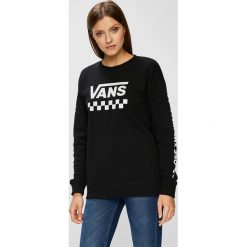 Vans - Bluza. Czarne bluzy sportowe Vans, l, z nadrukiem, z bawełny, bez kaptura. W wyprzedaży za 179.90 zł.