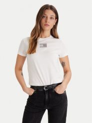 Tommy Jeans T-Shirt Party Flag DW0DW21965 Écru Regular Fit. T-shirty Tommy Jeans, xs, bez wzorów, z bawełny, bez kołnierzyka, bez ramiączek. Za 219.99 zł.