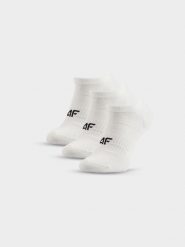 4F Skarpetki krótkie (3-pack) damskie - białe 35-38. Białe skarpety 4f, bez wzorów, z bawełny. Za 49.99 zł.