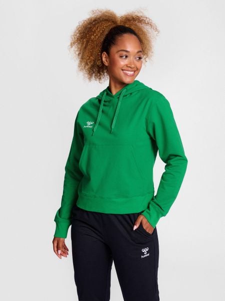 Damska bluza z kapturem Hummel Go 2.0. Czerwone bluzy Hummel, xs, bez wzorów, z bawełny, z kapturem. Za 227.00 zł.