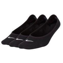 Skarpetki NoShow Dla Kobiet (zestaw 3 Sztuk). Czarne skarpety Nike, bez wzorów, z bawełny. Za 111.99 zł.