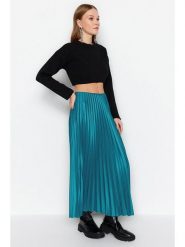 Trendyol Spódnica plisowana w kolorze morskim rozmiar: S/M. Niebieskie spódnice Trendyol, m, bez wzorów, maxi. Za 52.67 zł.