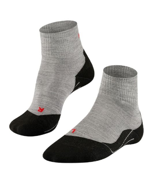 Skarpetki damskie Falke TK5 Short. Szare skarpety Falke, bez wzorów, z poliamidu. Za 151.00 zł.