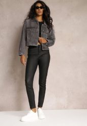 Czarne Casualowe Spodnie Skinny o Modelującym Fasonie Elovi. Czarne spodnie materiałowe Renee, na co dzień, l, bez wzorów, z jeansu. Za 79.99 zł.