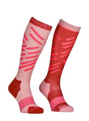 Skarpety skiturowe damskie Ortovox Ski Tour Long Socks. Czerwone skarpety ORTOVOX, bez wzorów, z elastanu. Za 192.49 zł.