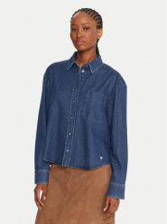 Weekend Max Mara Koszula jeansowa Obbia 2525116052 Niebieski Boxy Fit. Niebieskie koszule Weekend Max Mara, bez wzorów, z bawełny, bez kołnierzyka, bez ramiączek. Za 829.99 zł.