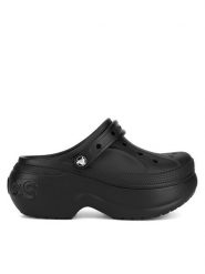 Crocs Klapki BELLA CLOG 210062-001 Czarny. Czarne klapki Crocs, bez wzorów, z materiału, bez obcasa. Za 230.99 zł.