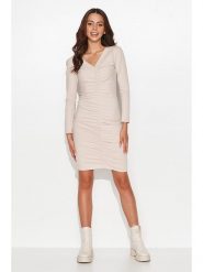 Nominou Sukienka w kolorze piaskowym rozmiar: 40. Brązowe sukienki Nominou, bez wzorów, bez kołnierzyka, bez ramiączek, mini. Za 224.95 zł.