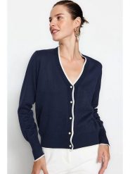 Trendyol Kardigan w kolorze granatowym rozmiar: M. Niebieskie kardigany Trendyol, m, bez wzorów. Za 100.28 zł.