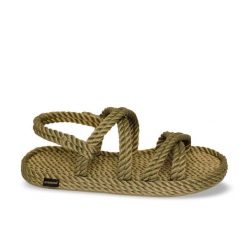 Sandały damskie TAHITI. Zielone sandały Aulp, bez wzorów, z kauczuku, casualowe, bez obcasa, bez zapięcia. Za 159.99 zł.