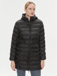 Tommy Hilfiger Płaszcz zimowy WW0WW39221 Czarny Regular Fit. Czarne płaszcze TOMMY HILFIGER, na zimę, xs, bez wzorów, z syntetyku, bez kaptura. Za 879.99 zł.