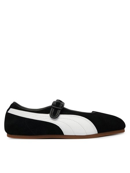 Puma Baleriny Puma Tacklette Wns 408550 01 Czarny. Czarne baleriny Puma, bez wzorów, ze skóry, bez obcasa. Za 329.99 zł.