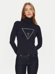 Guess Golf W4BR03 Z2NQ2 Granatowy Regular Fit. Niebieskie golfy Guess, xs, z aplikacjami, z wiskozy, bez ramiączek. Za 199.99 zł.