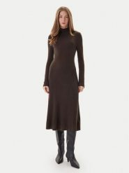 Tommy Hilfiger Sukienka dzianinowa WW0WW47303 Brązowy Regular Fit. Brązowe sukienki TOMMY HILFIGER, s, bez wzorów, z dzianiny, bez kołnierzyka, bez ramiączek. Za 999.99 zł.