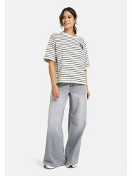 Milano Italy Koszulka w kolorze biało-czarnym rozmiar: XL. Białe bluzki Milano Italy, xl, bez wzorów, bez kołnierzyka, bez ramiączek. Za 113.99 zł.