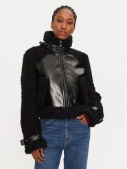 KARL LAGERFELD Kurtka z imitacji skóry 246W1507 Czarny Regular Fit. Czarne kurtki KARL LAGERFELD, xs, bez wzorów, ze skóry, bez kaptura. Za 1,399.00 zł.