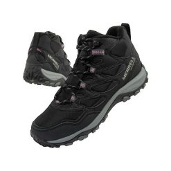 Buty trekkingowe Merrell West Rim Sport Thermo Mid WP czarne. Czarne trekkingi Merrell, ze skóry, trekkingowe. Za 444.90 zł.