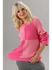 Aniston Sweter w kolorze różowym rozmiar: 40. Różowe swetry Aniston, bez wzorów, ze splotem, bez ramiączek. Za 61.75 zł.
