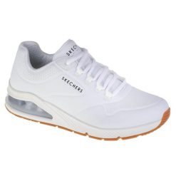 Buty sportowe Sneakersy damskie, Skechers Uno 2 - Air Around You. Białe obuwie sportowe Skechers, z materiału, bez zapięcia, trekkingowe. Za 426.00 zł.