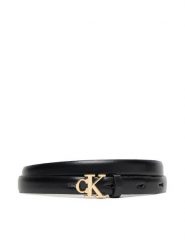 Calvin Klein Pasek Damski Ck Buckle 15Mm Fixed Belt LV04F7055G Czarny. Czarne paski Calvin Klein, bez wzorów, ze skóry. Za 219.99 zł.