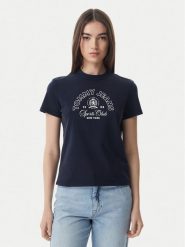 Tommy Jeans T-Shirt Heritage Logo DW0DW22816 Granatowy Regular Fit. Niebieskie t-shirty Tommy Jeans, s, bez wzorów, z bawełny, bez kołnierzyka, bez ramiączek. Za 189.99 zł.