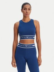 Emporio Armani Underwear Top EW002960 AF19023 UB078 Granatowy Slim Fit. Niebieskie topy Emporio Armani Underwear, s, bez wzorów, z bawełny, bez kołnierzyka, bez ramiączek. Za 259.99 zł.