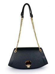 Florence Bags Skórzana torebka "Mavis" w kolorze czarnym - 32 x 16 x 11 cm rozmiar: onesize. Czarne torby na ramię Florence Bags, bez wzorów, z materiału, na ramię, bez dodatków. Za 217.99 zł.