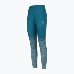 Legginsy wspinaczkowe damskie La Sportiva Patcha. Niebieskie legginsy La Sportiva, l, bez wzorów, z elastanu. Za 359.99 zł.