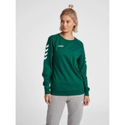 Bluza do piłki ręcznej damska Hummel Go Cotton Sweatshirt Woman. Zielone bluzy Hummel, xs, bez wzorów, bez kaptura. Za 188.00 zł.
