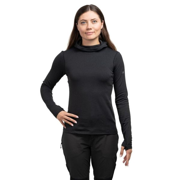 Bluza trekkingowa damska Arc'teryx Taema Thermal Hoody. Czarne bluzy Arc'teryx, bez wzorów, bez kaptura. Za 469.99 zł.