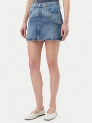 Levi's® Spódnica jeansowa Western 501® 001VJ-0001 Niebieski Regular Fit. Niebieskie spódnice s, bez wzorów, z bawełny. Za 259.99 zł.