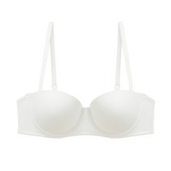 Biustonosz balkonetka gładki niewidoczny pod ubraniem Cymbre. Białe biustonosze Intica, bez wzorów, ze skóry. Za 119.00 zł.