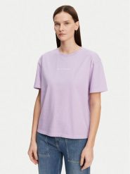 Marc O'Polo Denim T-Shirt 500 0005 950 Fioletowy Relaxed Fit. Fioletowe t-shirty Marc O'Polo DENIM, l, bez wzorów, z bawełny, bez kołnierzyka, bez ramiączek. Za 139.99 zł.
