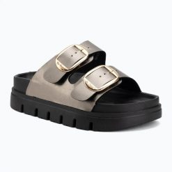 Klapki damskie Lee Cooper LCW-26-35-4461LA. Szare klapki COOPER, bez wzorów, z materiału, bez obcasa. Za 125.50 zł.