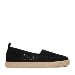 Espadryle JENNY. Czarne espadryle Jenny, bez wzorów, bez obcasa, bez zapięcia. Za 69.99 zł.
