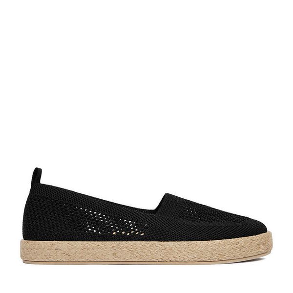 Espadryle JENNY. Czarne espadryle Jenny, bez wzorów, bez obcasa, bez zapięcia. Za 69.99 zł.