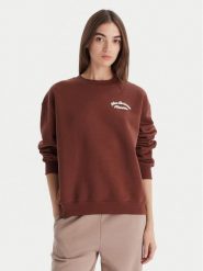 New Balance Bluza WT53516 Brązowy Relaxed Fit. Brązowe bluzy New Balance, s, bez wzorów, z bawełny, bez kaptura. Za 279.99 zł.