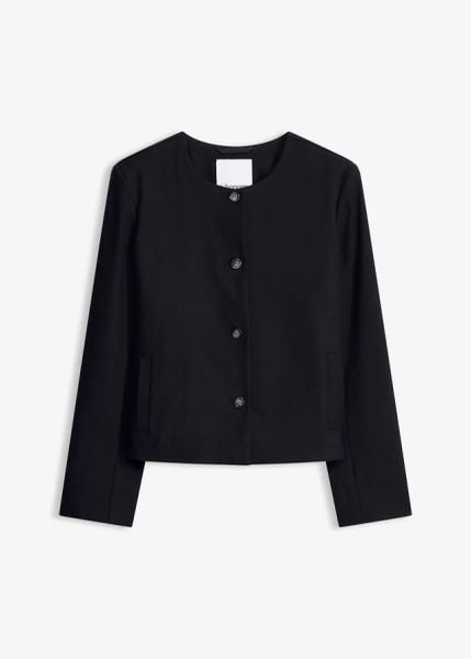 Krótki żakiet. Szare marynarki i żakiety bonprix, bez wzorów, eleganckie. Za 219.99 zł.
