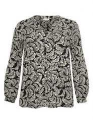 Kaffe Bluzka w kolorze czarno-beżowym rozmiar: 50. Czarne bluzki Kaffe, s, bez wzorów, z wiskozy, klasyczne, bez kołnierzyka, bez ramiączek. Za 104.99 zł.