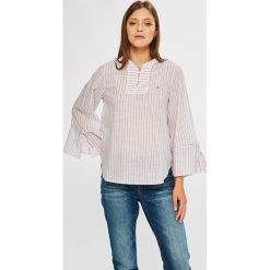 Tommy Jeans - Bluzka. Niebieskie bluzki Tommy Jeans, m, bez wzorów, z bawełny, casualowe, bez kołnierzyka, bez ramiączek. W wyprzedaży za 159.90 zł.